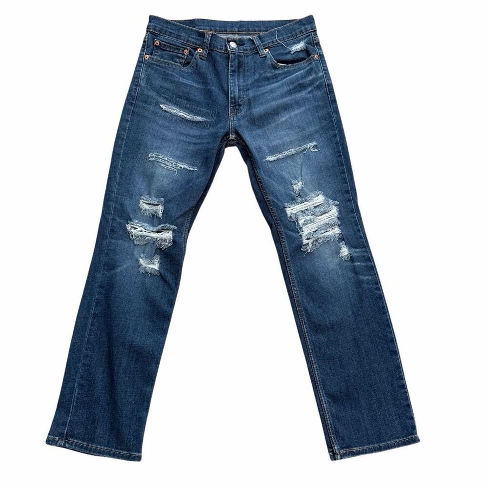 Levi’s 511 Slim Distressed Ripped Jeans Men’s 32x29 Medium Wash Denim